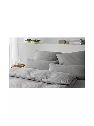 ELEGANTE | Linge de lit en jersey SOLID STRIPE 140/200CM Graphite |